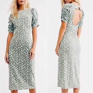 New Free People Rosie Knit Midi Dress